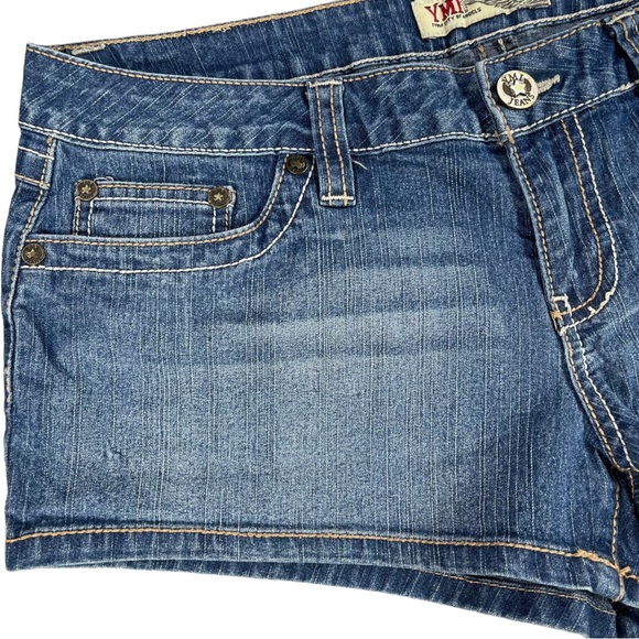 Ubfree & YMI size 9 shorts bundle - jean & blue/white striped colors GUC - Picture 10 of 16